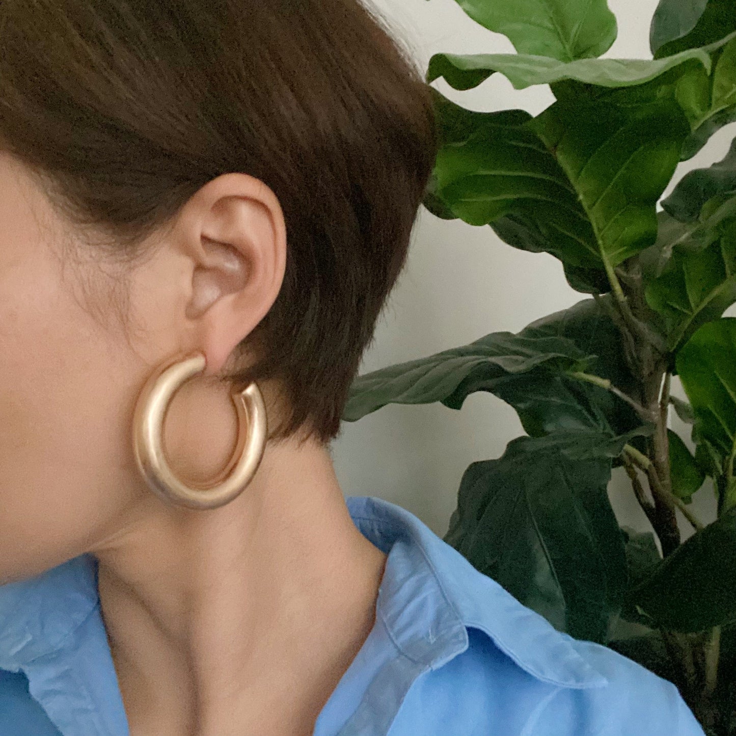 Smooth Round Hoop Earrings