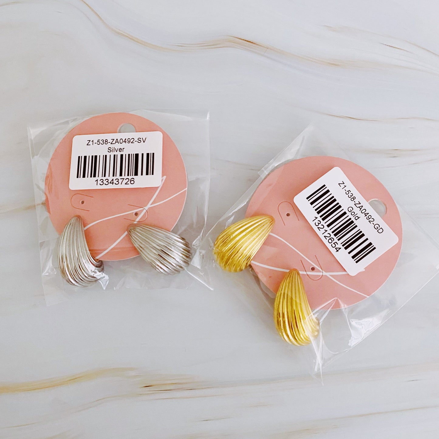 Sculpted Teardrop Studs