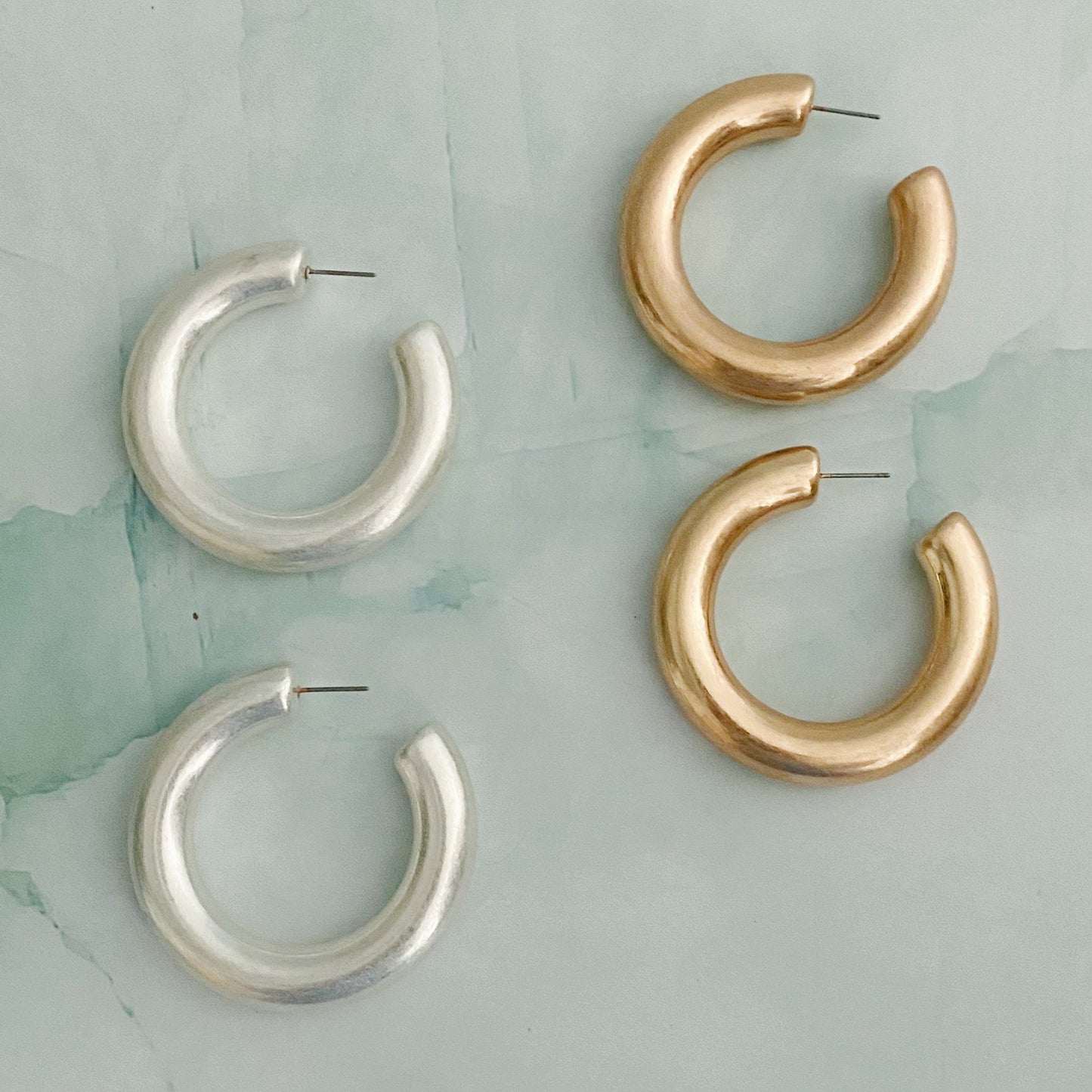 Smooth Round Hoop Earrings