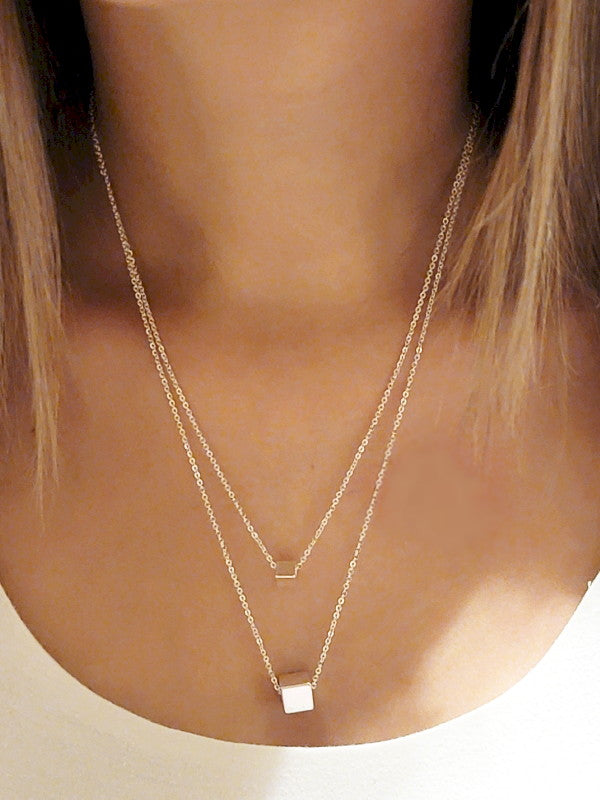 Minimal Double-Layer Necklace