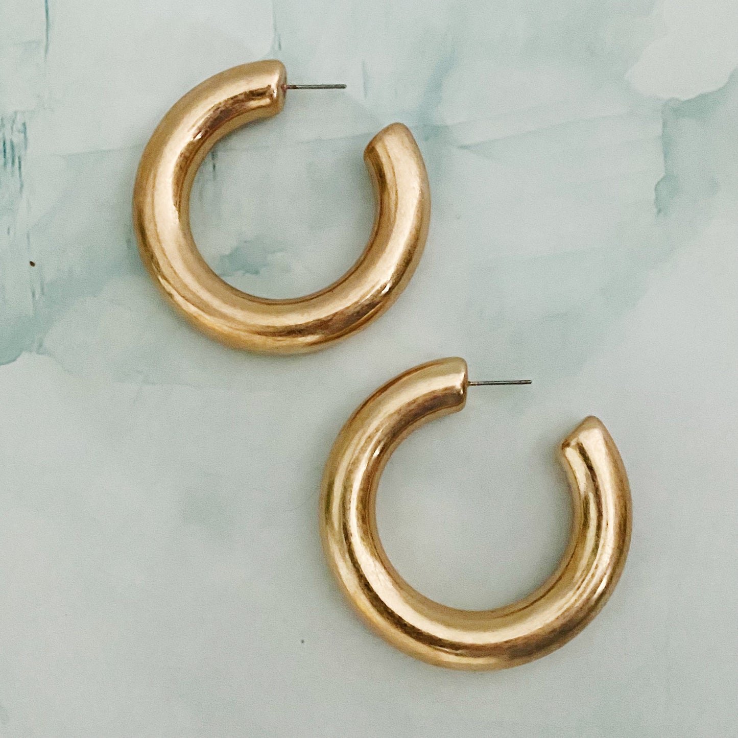 Smooth Round Hoop Earrings