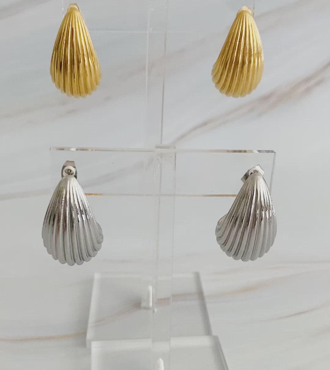 Sculpted Teardrop Studs